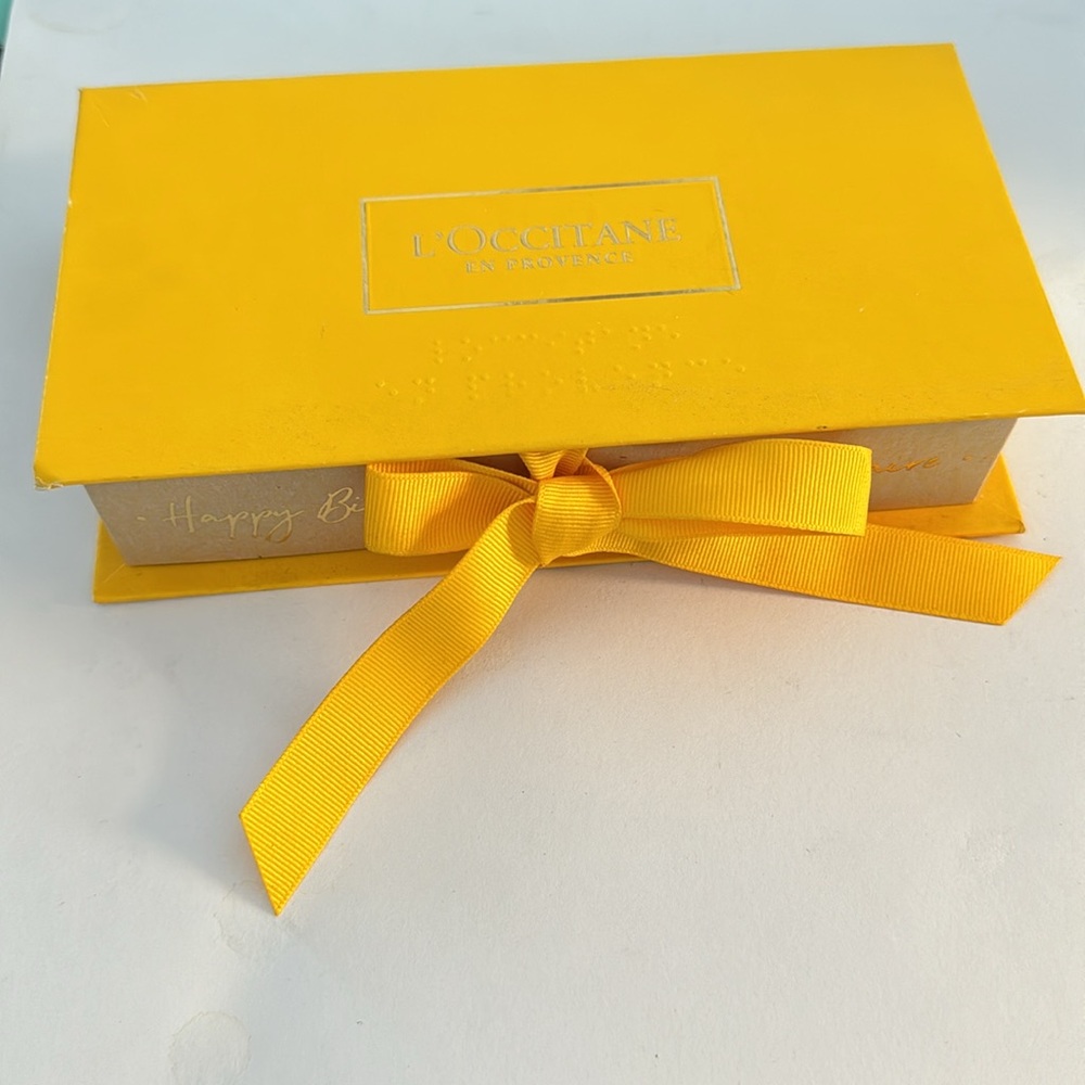 L'Occitane Yellow Gift Box with Ribbon